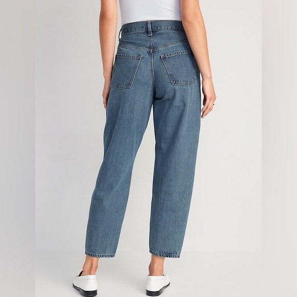 OLD NAVY Balloon Fit Ankle Size 14 Classic Blue Denim Jeans - Picture 3 of 11